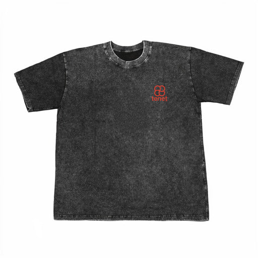 GROW SOME PEACE DROP SHOULDER CHARCOAL TEE