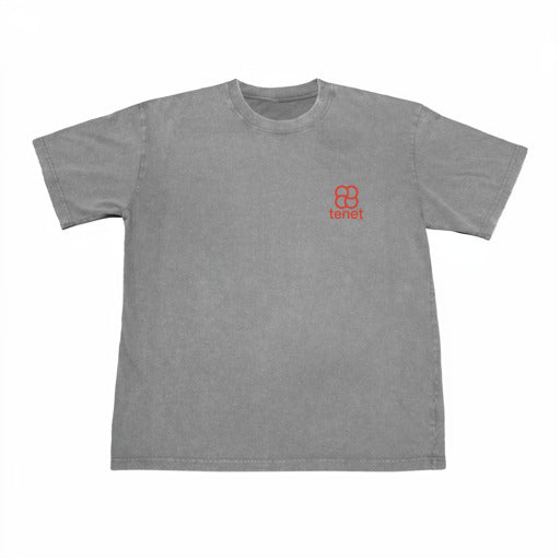 GROW SOME PEACE DROP SHOULDER LIGHT GREY TEE