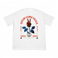 GROW SOME PEACE DROP SHOULDER WHITE TEE