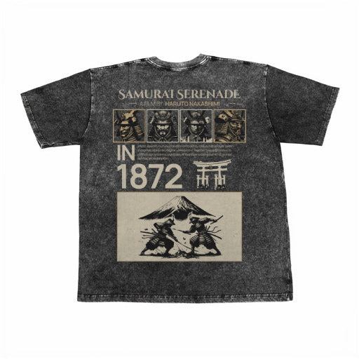 SAMURAI SERENADE DROP SHOULDER CHARCOAL TEE
