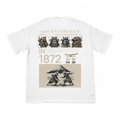 SAMURAI SERENADE OVERSIZE WHITE TEE