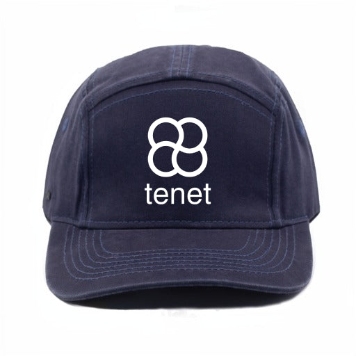 TENET 5 PANEL WASHED COTTON CAP BLUE JEAN
