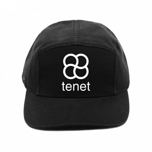 TENET 5 PANEL WASHED COTTON CAP BLACK
