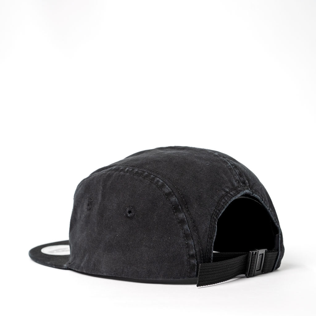 TENET 5 PANEL WASHED COTTON CAP BLACK