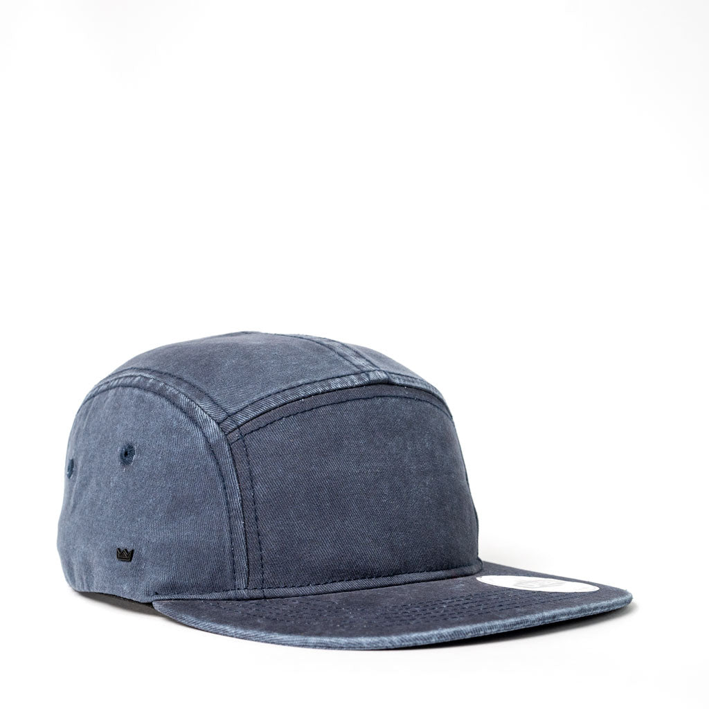 TENET 5 PANEL WASHED COTTON CAP BLUE JEAN